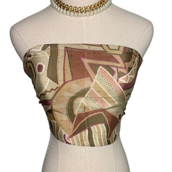 Vintage Liz Claiborne pastel Southwestern abstract print long scarf 10x52" - Picture 7 of 7